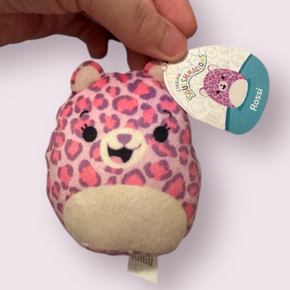 Squishmallows McDonald's Rossi Pink Leopard 3.5" Mini Plush Happy Meal Toy